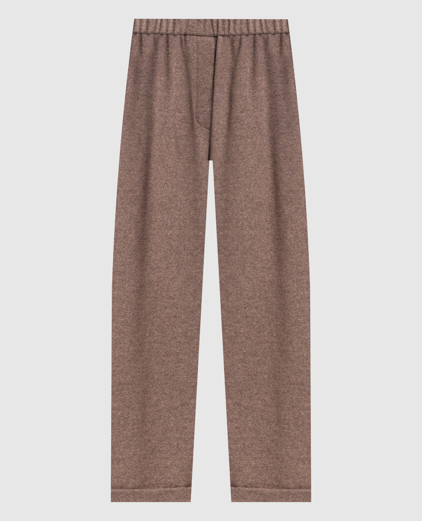 Brown pants with lurex