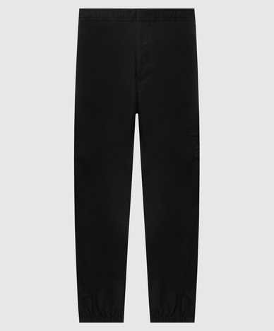 Blue wool joggers