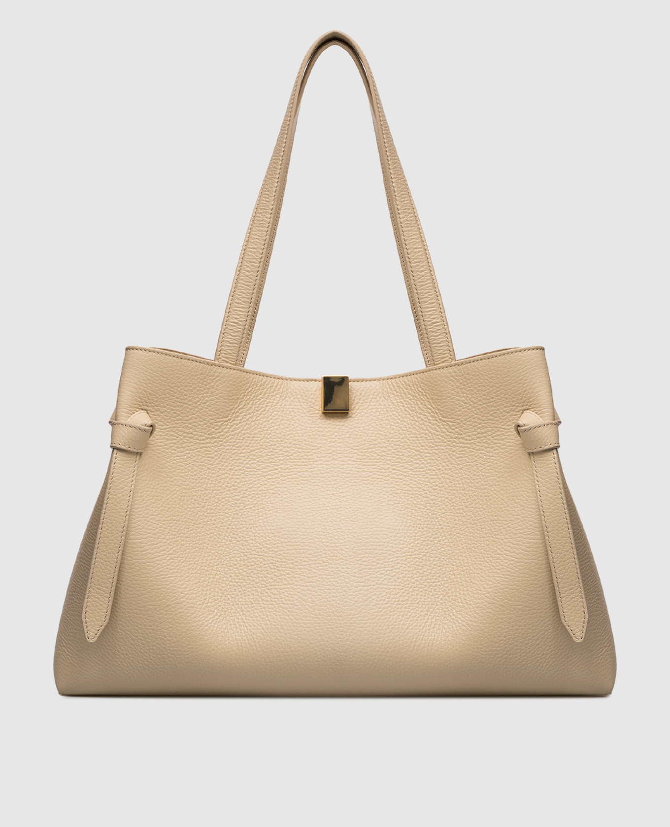 

Beige leather tote bag GYOZA YUZEFI