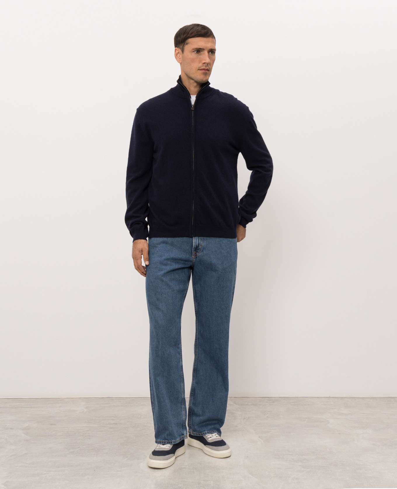 Blue wool cardigan Woolrich 2