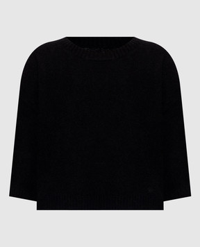 Loulou de Saison AZALI black wool short-sleeved sweater AZALI