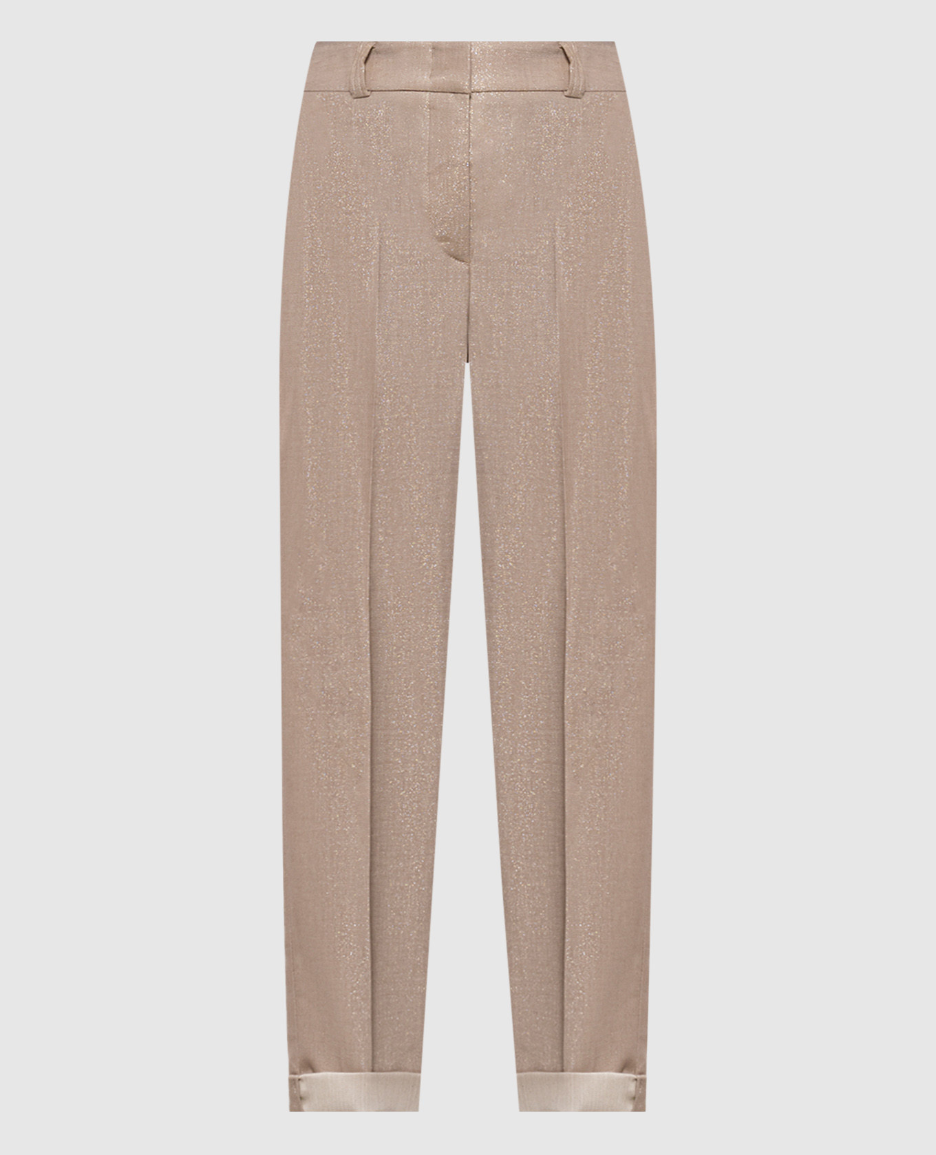 Beige pants with lurex
