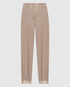 Peserico Beige pants with lurex A0468000591