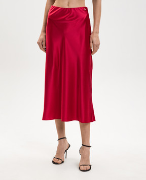 Twinset Burgundy midi skirt 261AP2252