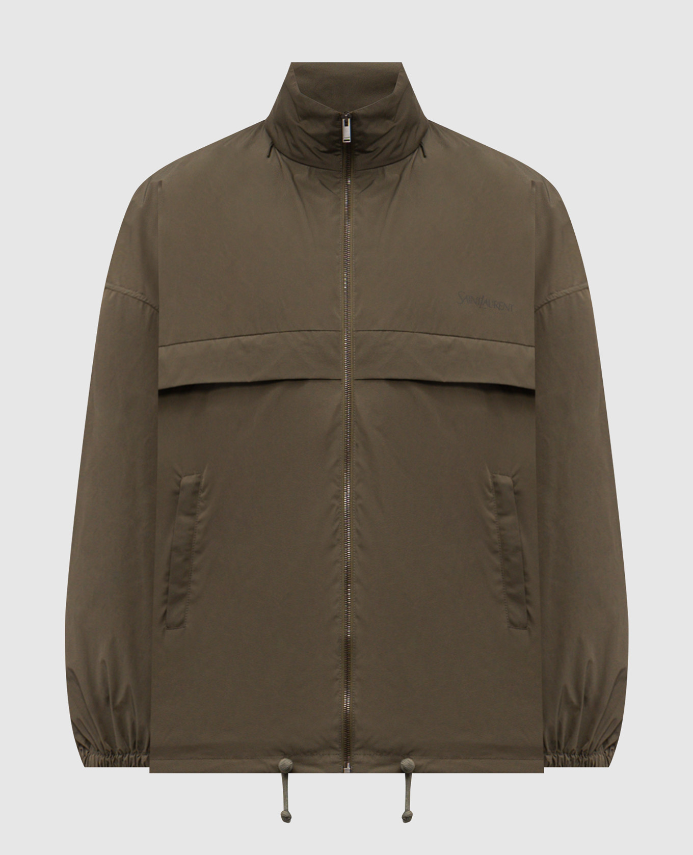 

Green jacket with logo Saint Laurent