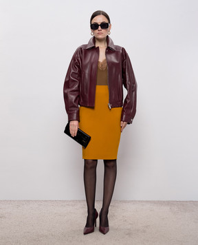 Versace Burgundy leather jacket 10228131A16885