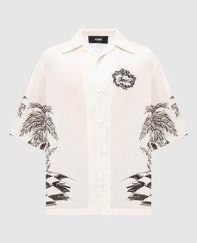 AMIRI Beige printed silk shirt AMTOSH1127