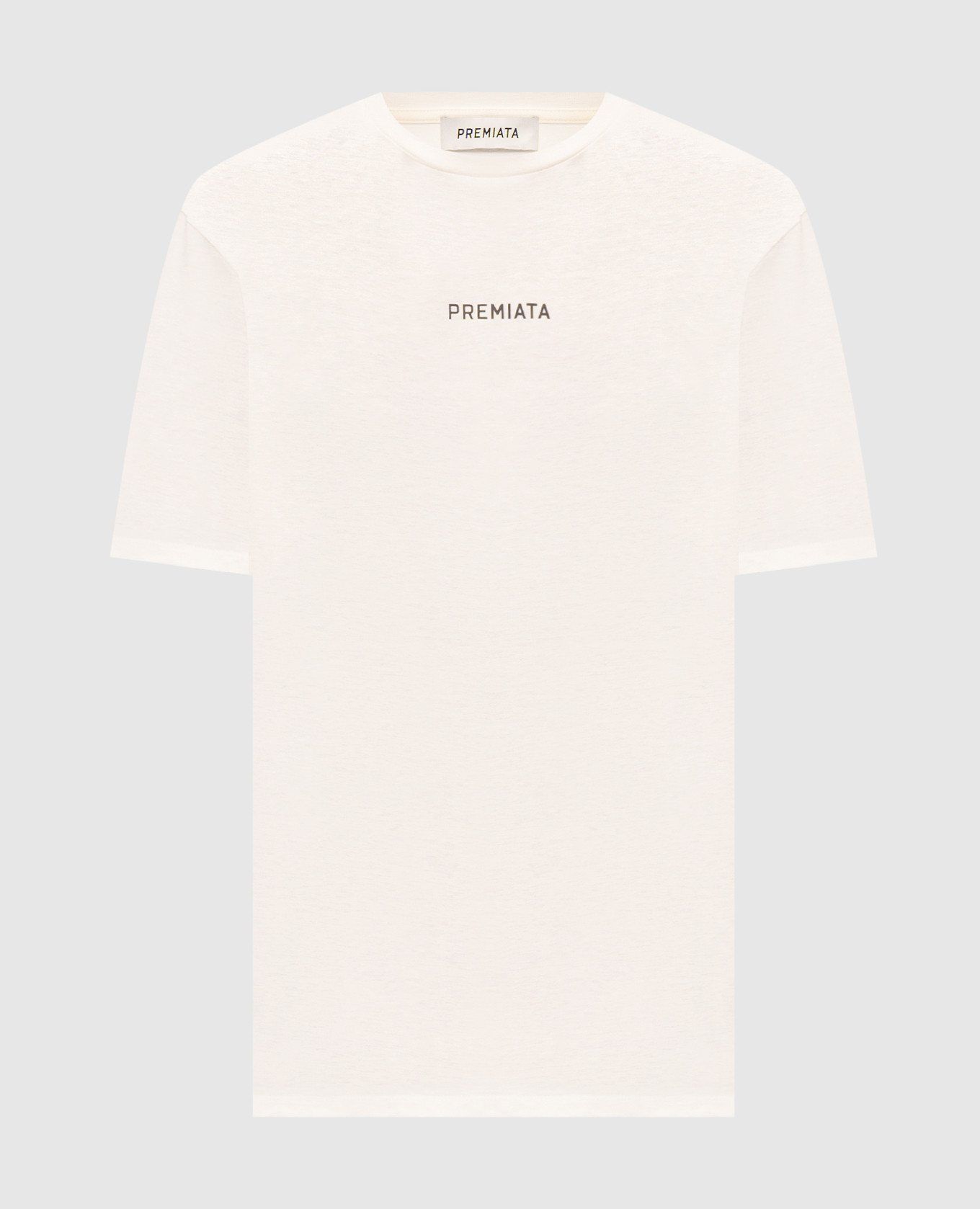 Ivory T-shirt with contrast logo