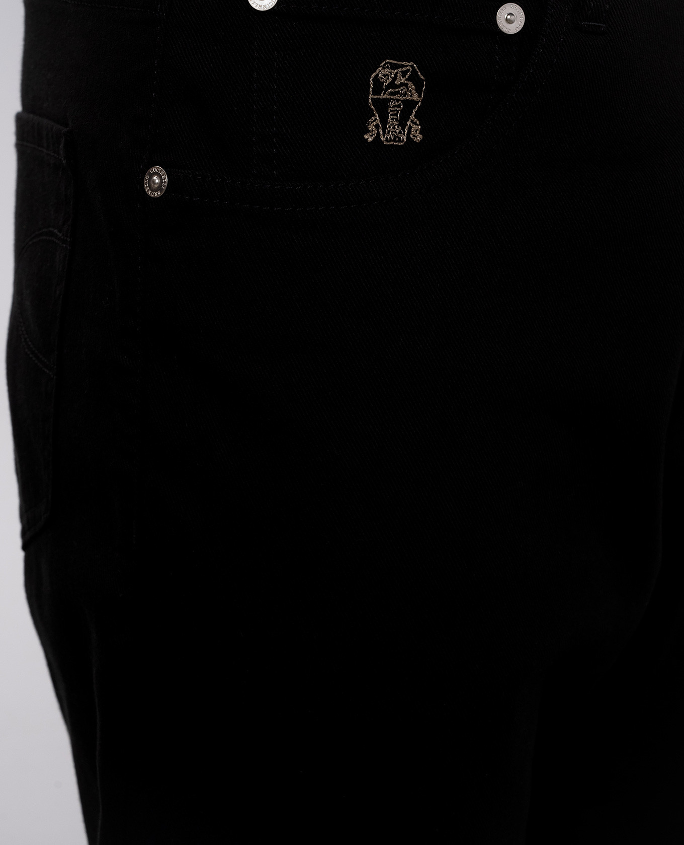 

Black jeans with logo patch Brunello Cucinelli