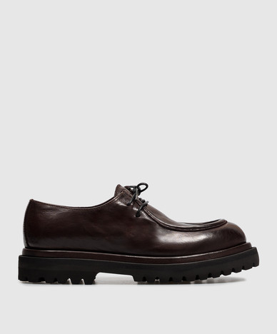 Wisal DD brown leather derby shoes