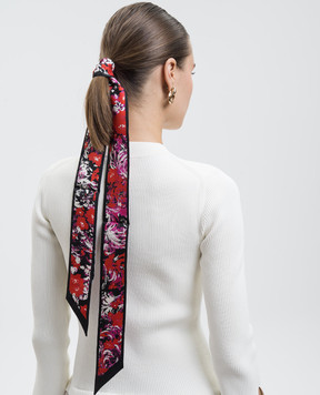 Givenchy Floral print silk twill ribbon 710010121001