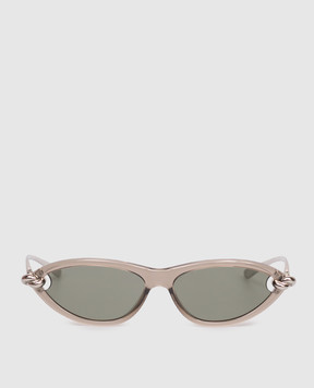 Bottega Veneta Grey Cat Eye Sunglasses 821447VBL80