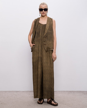 UMA WANG Brown Paul jumpsuit UW3053