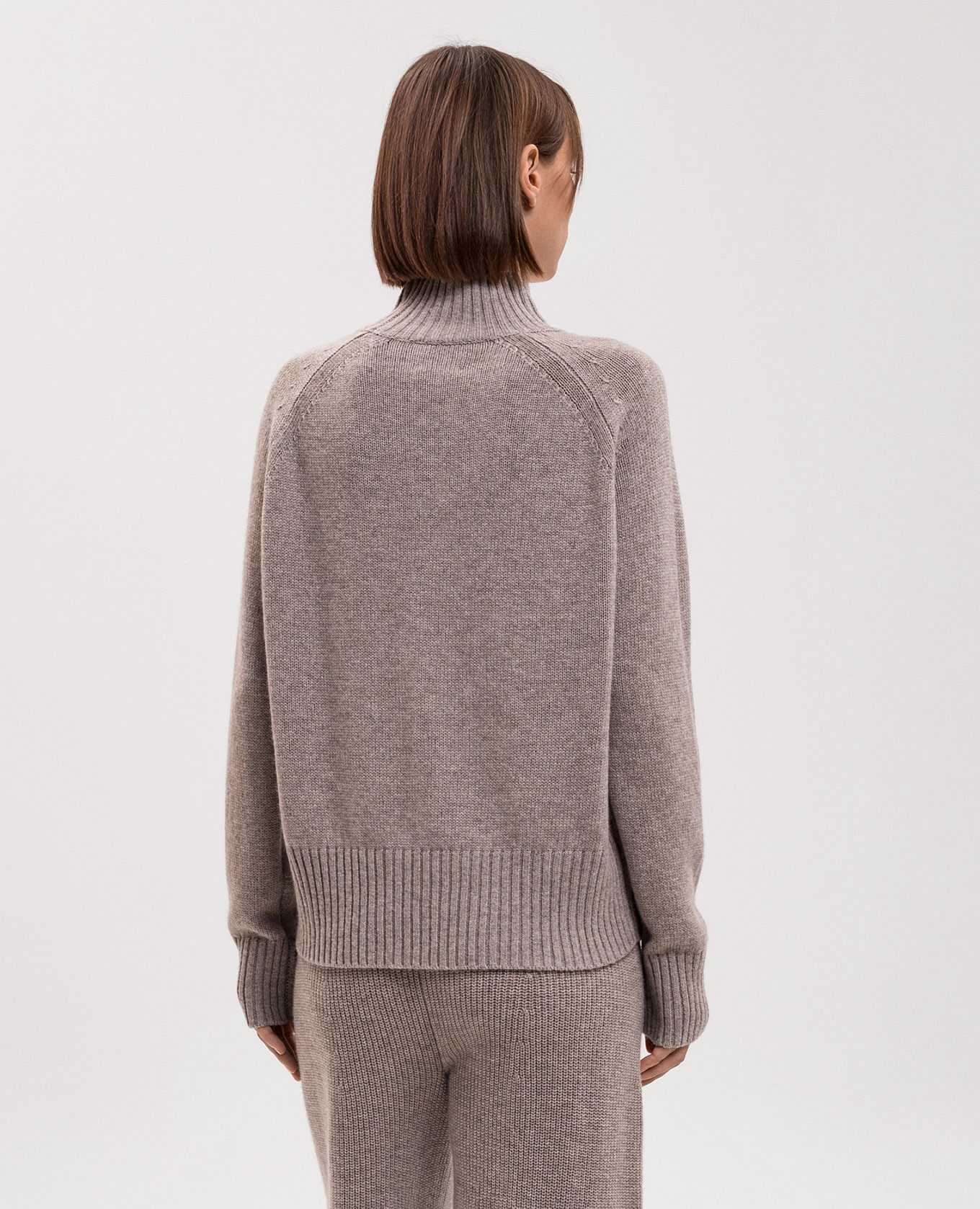 Beige wool and cashmere sweater Allude 4