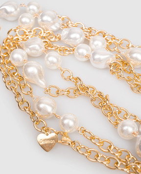 Dolman Bijoux Golden chain with beads 75173