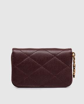 Saint Laurent Cassandre burgundy quilted leather purse 862443AAGA8