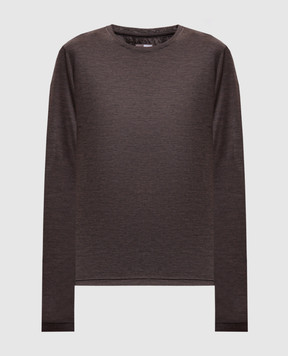 Marco Pescarolo Brown cashmere longsleeve AMATA2D54Y02
