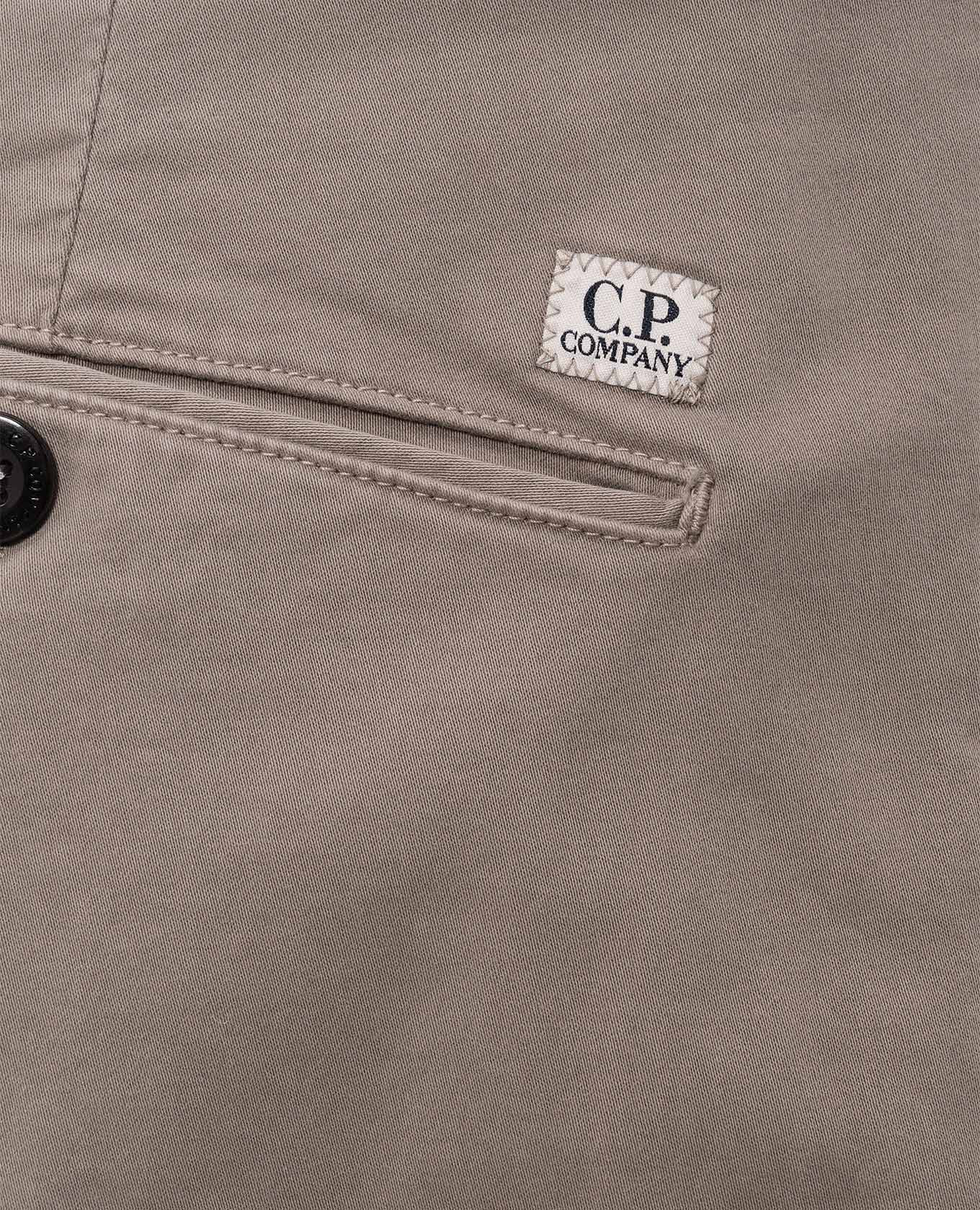 Khaki cargo pants with logo patch C.P. Company 5