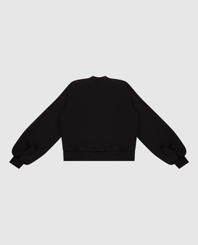 Dolce&Gabbana Children's black sweatshirt with beads L5JWCUG7PUA812+