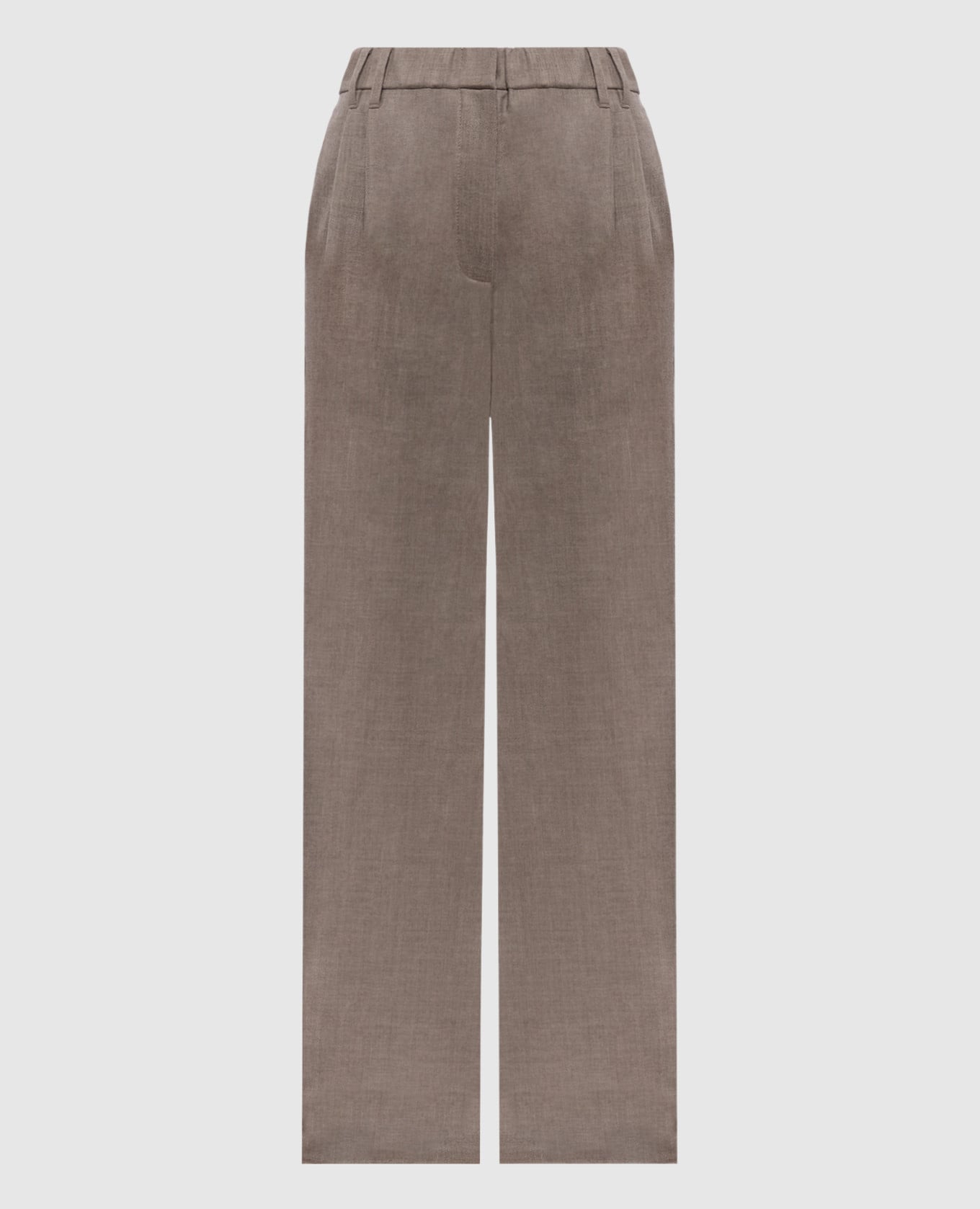 Beige wool pants