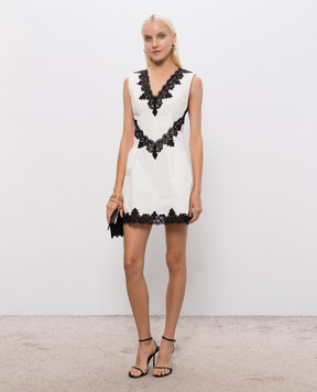 Simkhai Minna ivory mini dress with lace 4261172CC