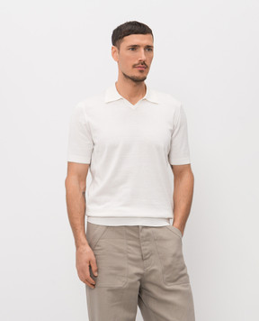 Brunello Cucinelli Ivory polo shirt M29800145