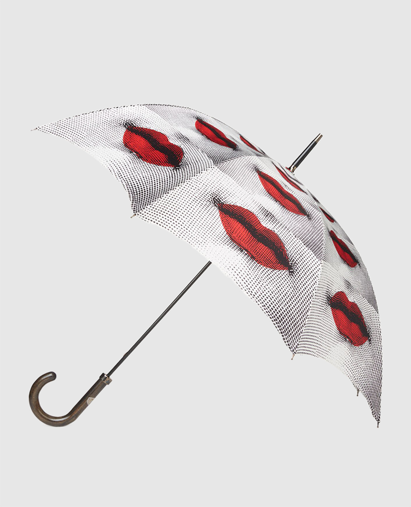

White folding umbrella Bocche Fornasetti