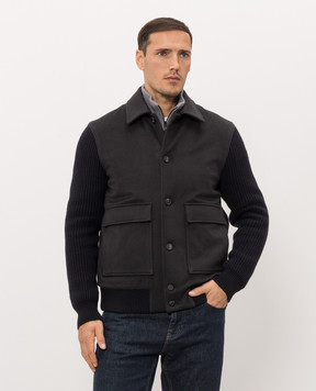 Peserico Blue wool and cashmere jacket R52311F05A6717