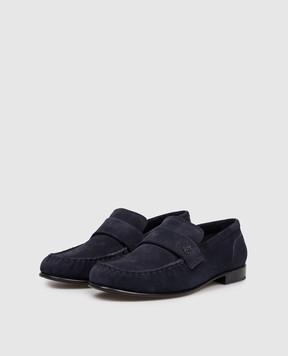 Jimmy Choo Ellis blue suede loafers ELLISLOAFERFSUE