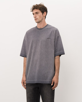 Juun.j Grey T-shirt with embroidered logo JC6742P21R