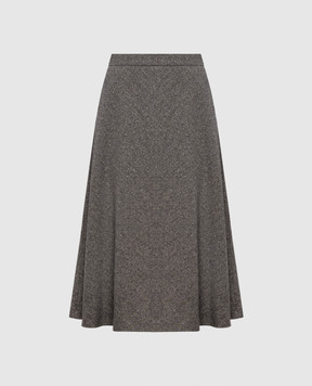 Max Mara Gray PALAZZI skirt with wool MSTPALAZZI