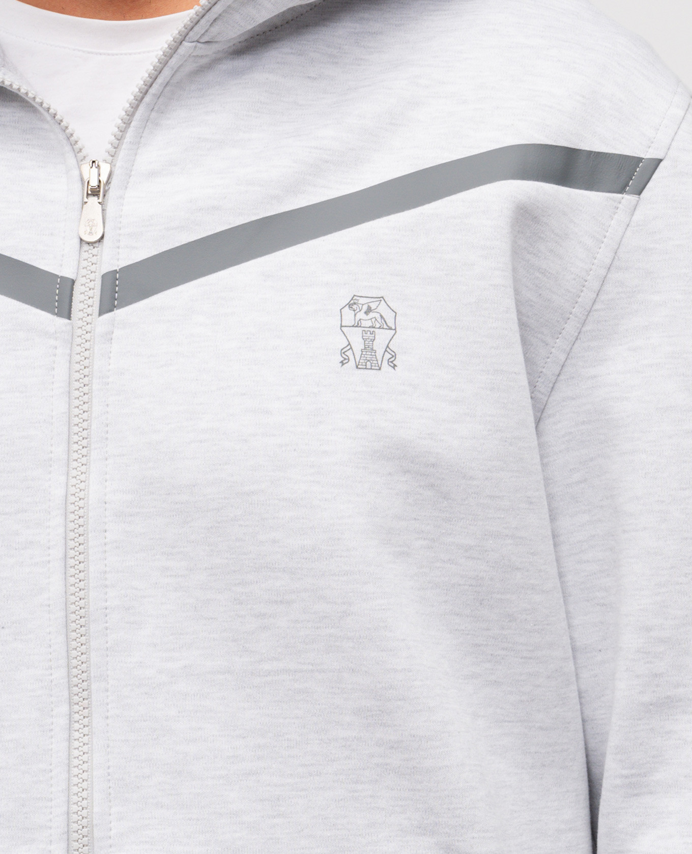 

Grey sports jacket with emblem Brunello Cucinelli