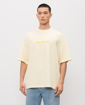 Axel Arigato Bale yellow T-shirt with logo print A3845003