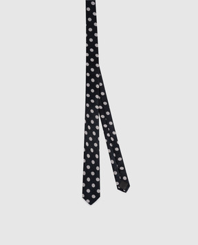 Ermanno Scervino Black polka dot silk tie D482R700XPN