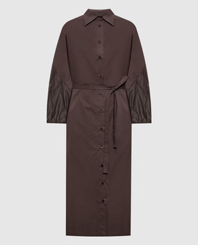 Peserico Brown shirt dress A02729A1979B