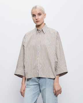 Brunello Cucinelli Beige striped shirt MH749MX716