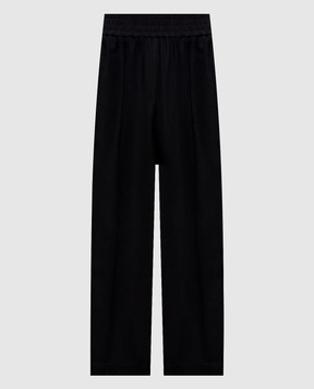 Brunello Cucinelli Black linen pants MH126P7197