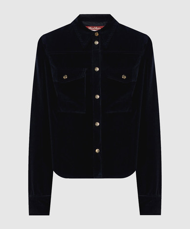Blue corduroy shirt RIVOLO