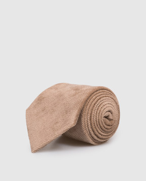 Brunello Cucinelli Brown corduroy tie MP547B3C99