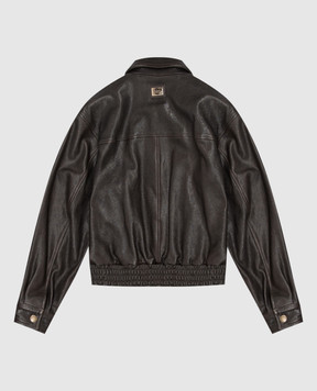 Dolce&Gabbana Children's brown leather jacket L53B06G7QNW812+