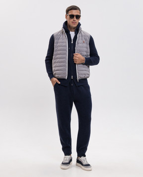 Brunello Cucinelli Blue cashmere joggers M22704849G