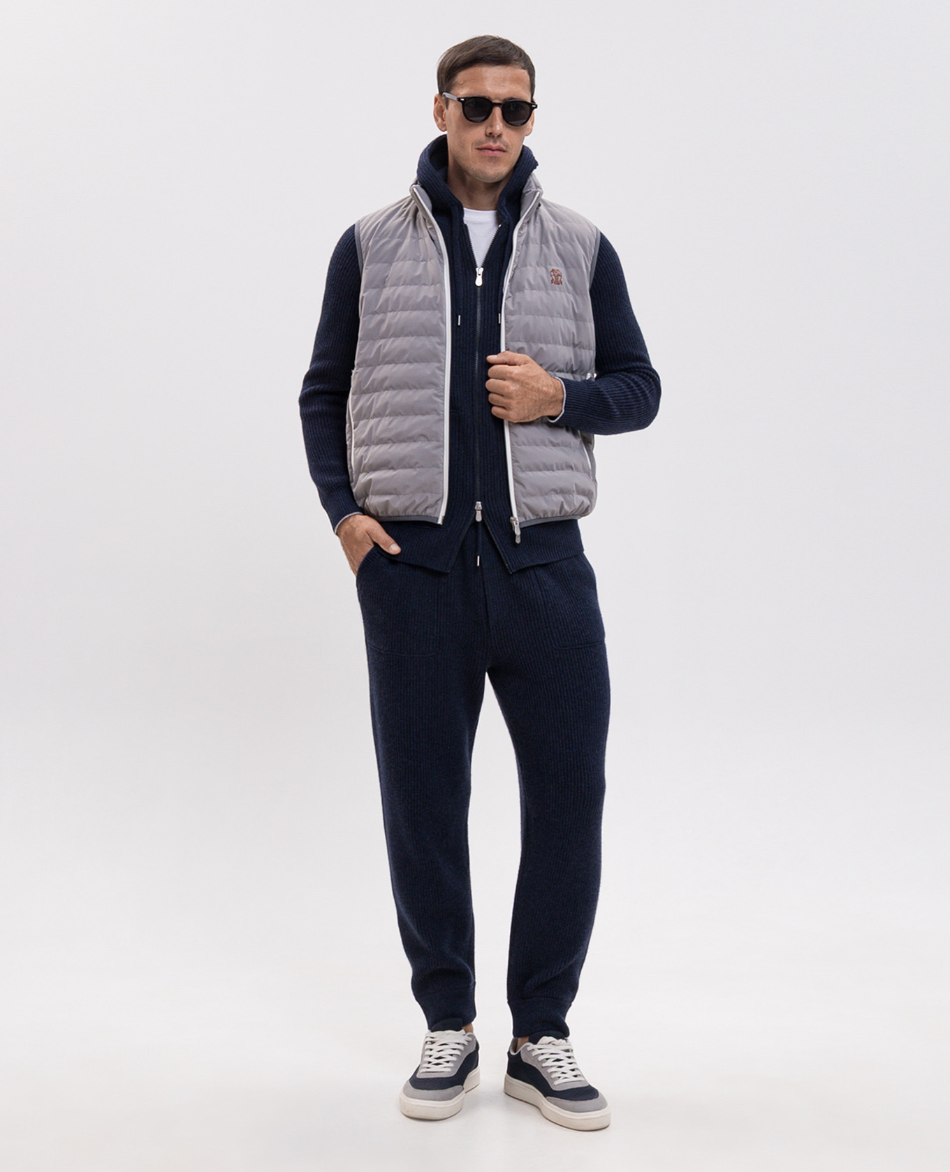 Blue cashmere joggers Brunello Cucinelli 2