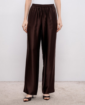 Loulou de Saison Brown KADALA pants with silk KADALA