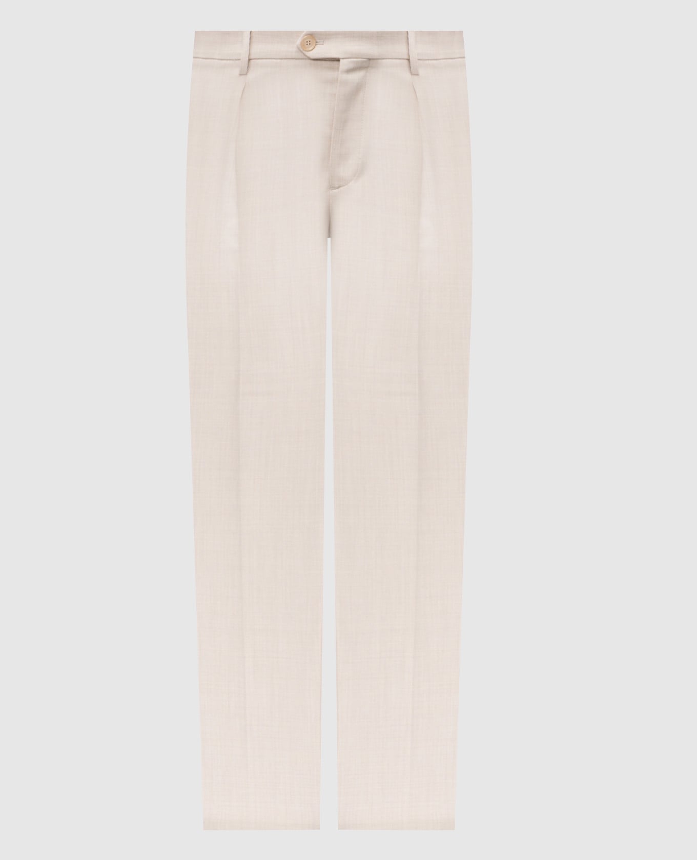 

Beige wool trousers with logo Stefano Ricci