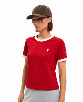 Ami Paris Brown cap with embroidered emblem UCP265AW0041w