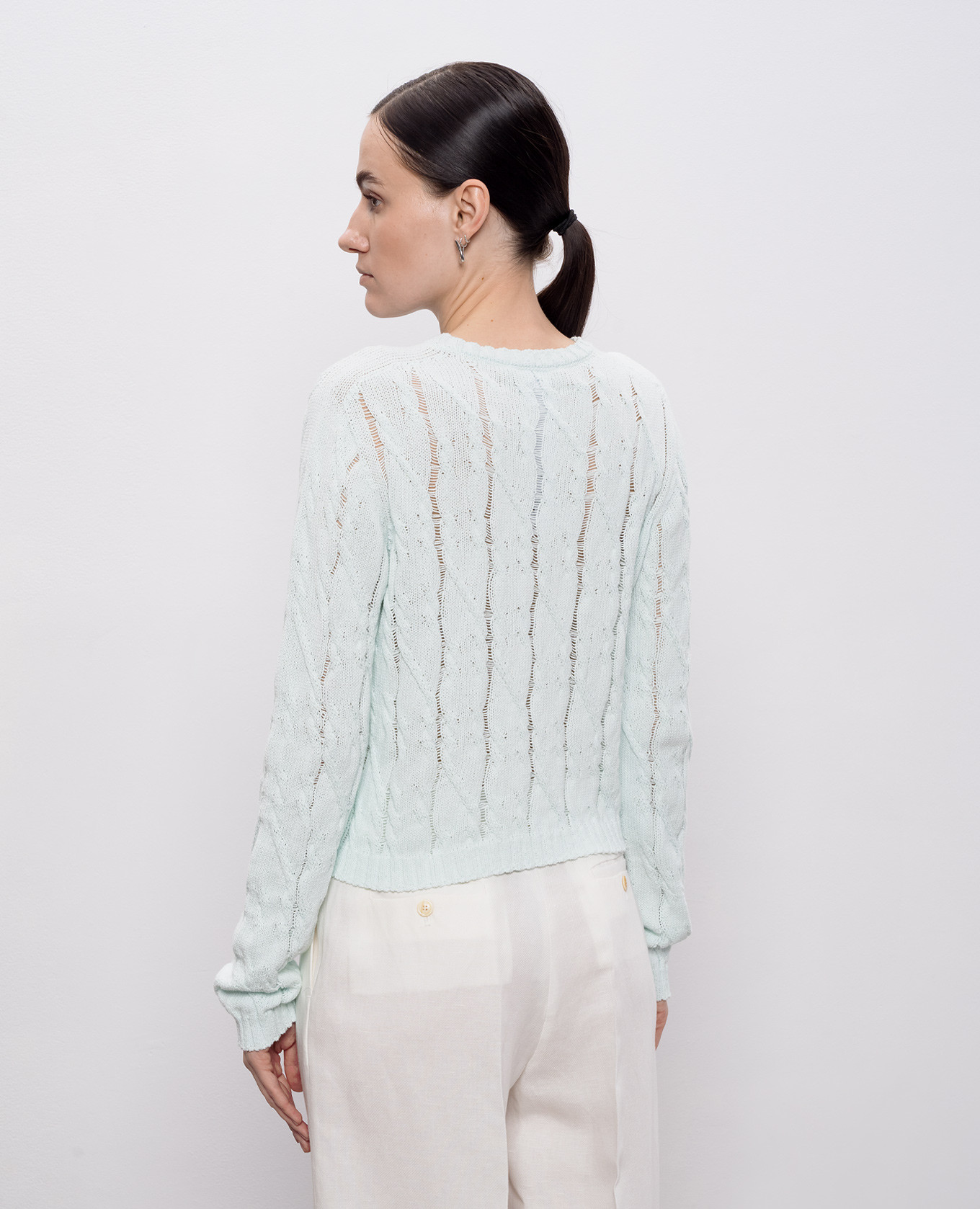 

Green jumper with a pattern Twinset