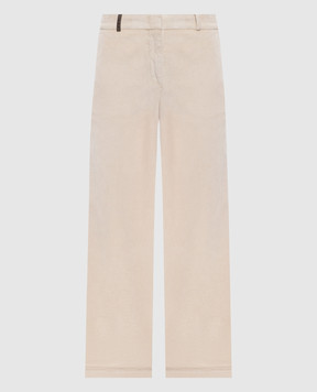 Peserico Beige corduroy pants P04835T303642