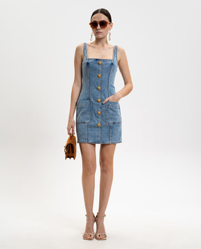 Balmain Blue denim mini dress GF1R2531DG11