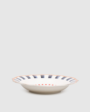 Baci Milano Dolce Vita white porcelain soup plate PLA2DOL01