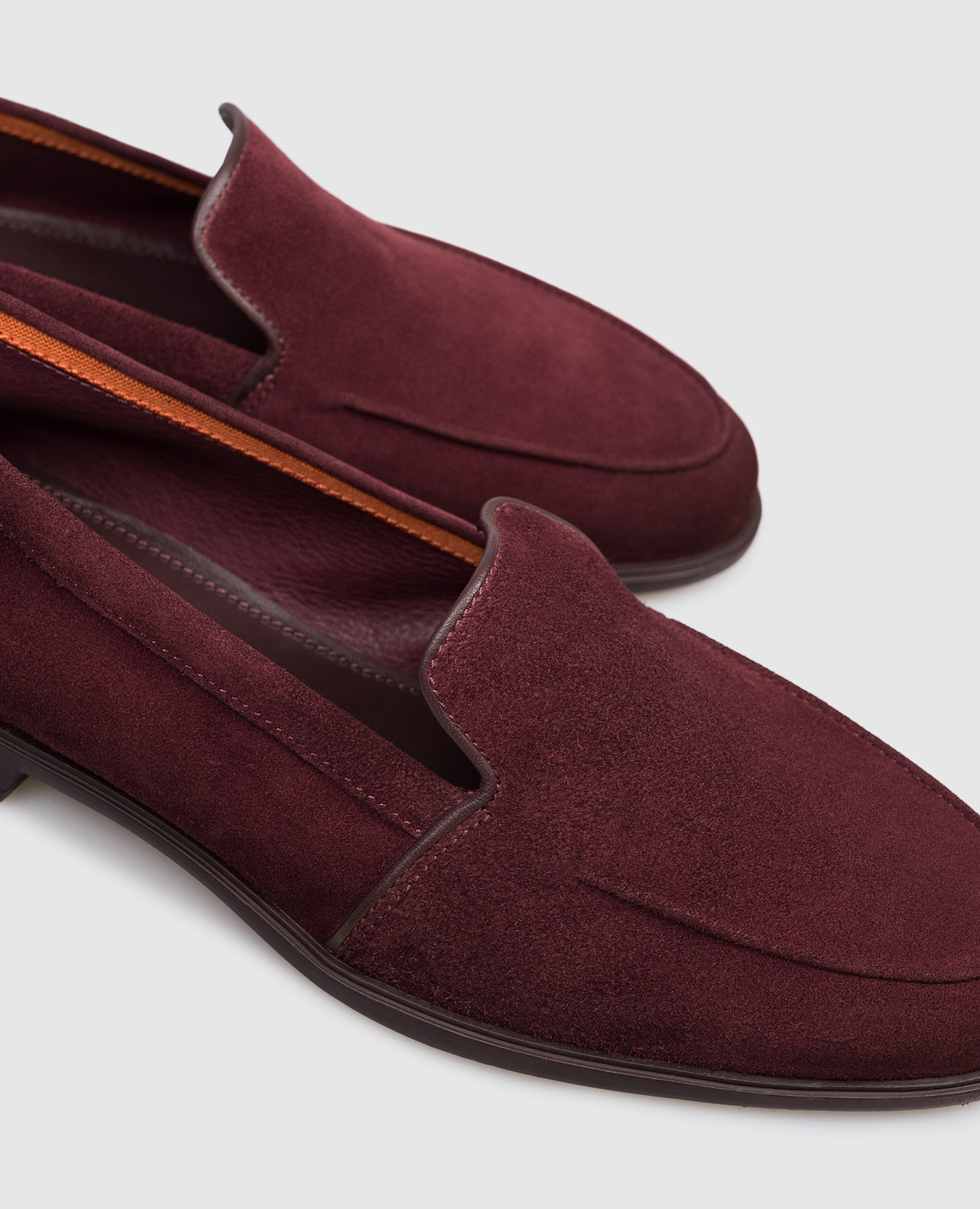 

Burgundy suede loafers Santoni